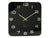 Horloge murale vintage Karlsson, cadran noir carré avec aiguilles argentées