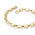 Bracelet articulé avec breloque ronde et fermoir mousqueton