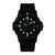 Luminox Sea Bass Herrenuhr mit grün leuchtenden Markierungen, schwarzem Band und blauem Zifferblatt