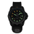 Bracelet de montre pour homme avec boîtier noir, cadran lumineux bleu-vert