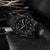 Montre Luminox RECON pour homme, noire avec aiguilles luminescentes vertes et bracelet rembourré
