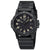 Bracelet de montre pour homme avec cadran noir, index lumineux et bracelet en caoutchouc résistant