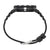 Montre de sport vue de dos : bracelet noir avec boucle ardillon et bord supérieur du boîtier central