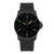 Bracelet de montre pour homme avec cadran noir, bracelet noir et affichage lumineux vert