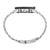 Montre pour femme avec bracelet en métal et lunette moletée, couronne visible