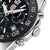 Montre chronographe pour homme avec boîtier en acier, lunette cannelée et couronne