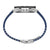 Bracelet de montre de plongée avec boucle, silicone bleu avec gaufrage