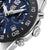 Montre bracelet pour homme avec couronne vissée et lunette noire, vue de côté