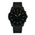 Bracelet de montre pour homme avec bracelet noir, cadran noir et index luminescents