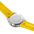 Fond de boîtier de montre gravé et bracelet en silicone jaune pour montre de sport homme