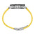 Vue de dessus de la montre de sport pour homme avec bracelet en silicone jaune et boîtier en métal