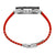 Montre pour homme avec bracelet en silicone rouge et boîtier en acier inoxydable, boutons latéraux visibles