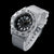 Montre Luminox pour homme avec boîtier blanc, cadran noir et aiguilles lumineuses