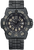 Montre bracelet homme, boîtier noir, cadran avec guichet date à 3h