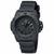 Montre homme de face : boîtier noir et bracelet noir, cadran analogique avec date « 31 ».