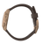 Armbanduhr-Ansicht mit dunklem Silikonarmband und Dornschließe