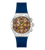 Herren-Chronograph mit blauem Armband, braunem Zifferblatt, Leuchtzeigern und Datum