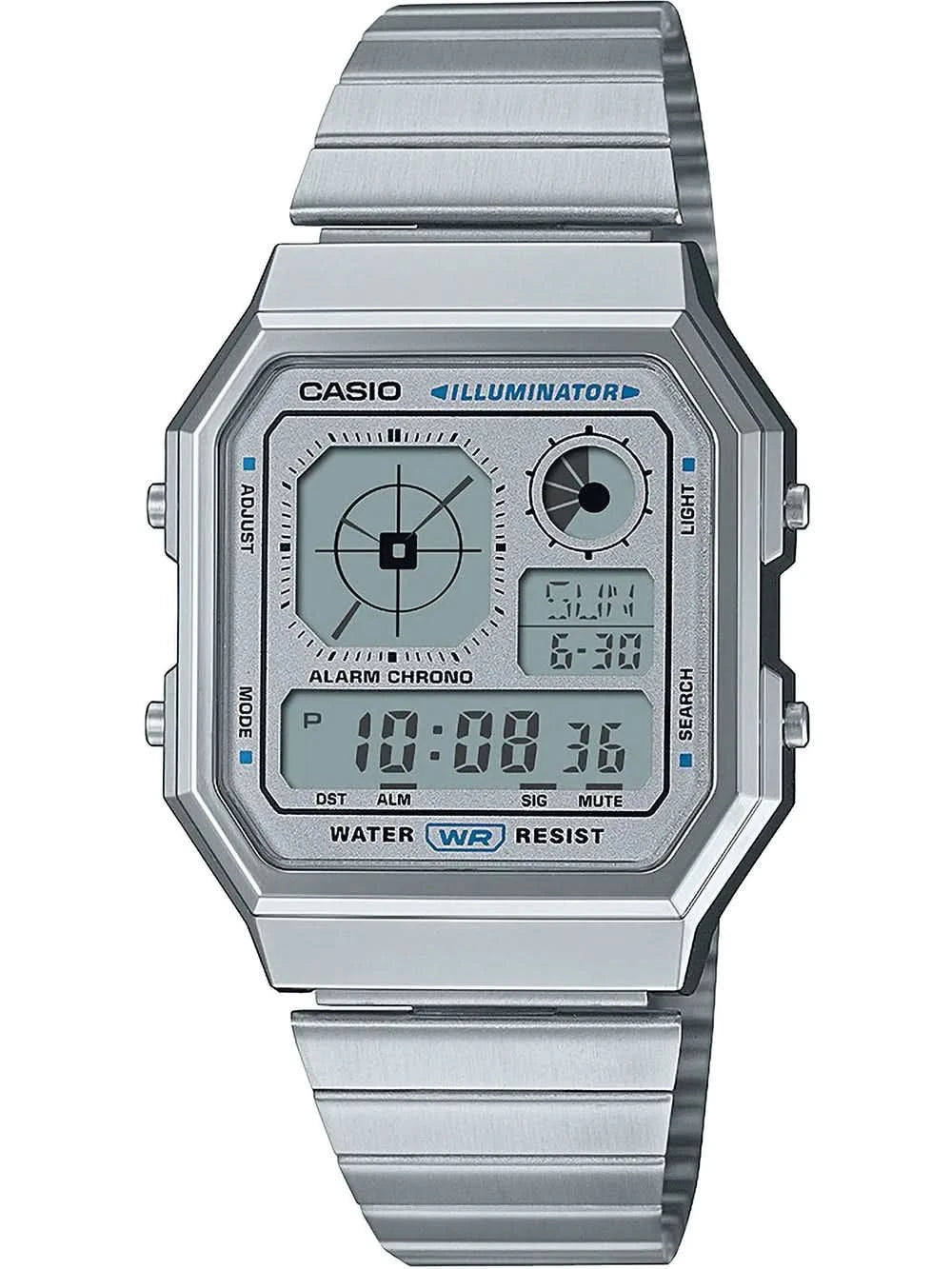 Montre Casio Vintage Edgy A130WE-7AEF • Design rétro culte • Fonction Smart World Time