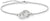 Bracelet en argent sterling 925 avec une fine chaîne à maillons et deux pendentifs ronds