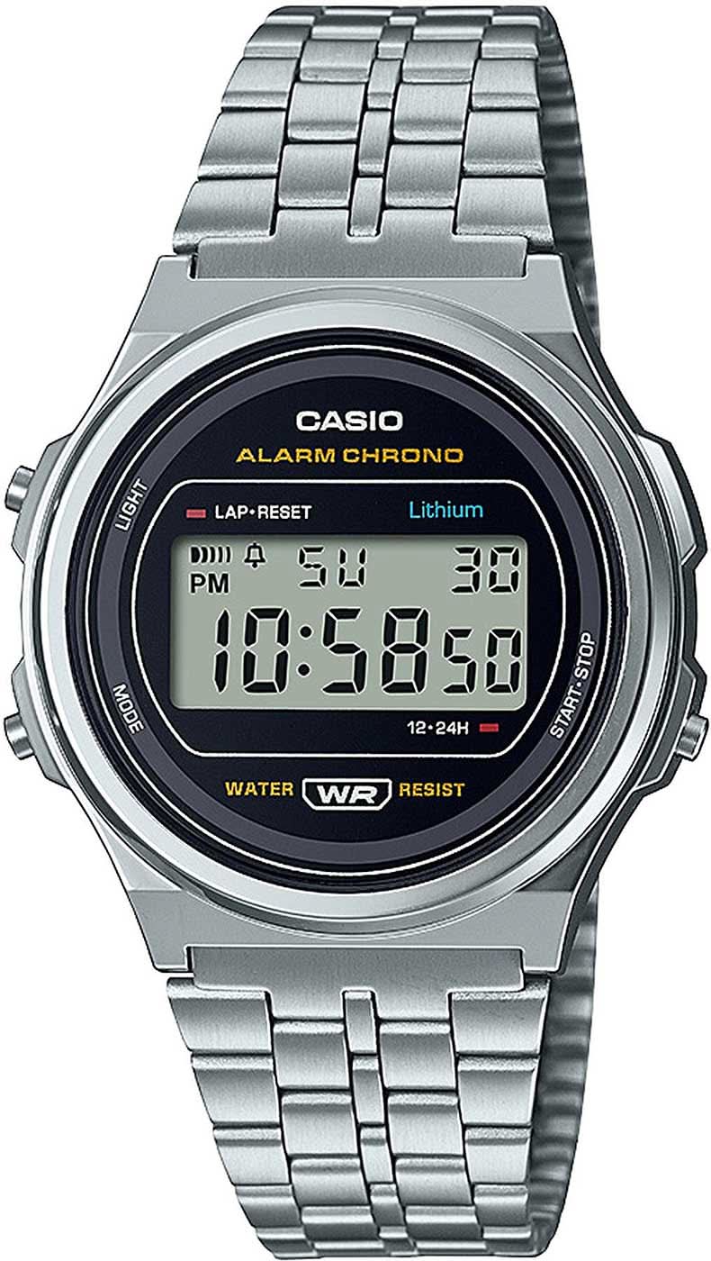 Casio Vintage A171WE-1AEF Montre • Design Rétro Iconique • Chronomètre & Alarme Quotidienne