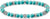 Bracelet perlé en argent sterling 925 avec perles turquoise et éléments argentés ornés