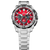 Montre chronographe Festina pour homme avec cadran rouge, lunette argentée et bracelet en acier inoxydable