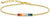Bracelet avec pierres colorées - Plaqué or jaune 750