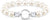Bracelet en perles en argent sterling 925 avec pierre de cristal et fermoir rond