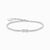 Bracelet tennis argenté avec pendentif infini et oxydes de zirconium blancs