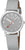 Bracelet unisexe avec bracelet textile gris, boîtier argenté et cadran gris.