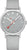 Montre unisexe avec boîtier argenté, bracelet textile gris et cadran gris