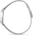 Montre avec bracelet en maille métallique et boîtier argenté, vue latérale sans écran