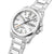 Festina Herrenuhr silberfarben mit Edelstahlarmband, weißem Zifferblatt und Krone