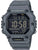 Montre Casio pour homme avec affichage numérique, boîtier gris foncé et bracelet en silicone.