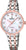 Montre pour femme avec cadran en nacre et bracelet métallique bicolore (argent/or rose)
