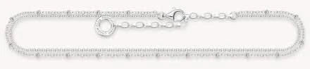 Fußkette aus 925 Sterlingsilber mit feiner Gliederkette und Karabinerverschluss