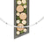 Horloge murale avec disques de mousse et de bois, anneau en aluminium blanc et aiguilles