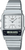 Casio Vintage montre avec bracelet en métal argenté, cadran rectangulaire et affichage numérique
