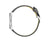 Montre pour homme avec bracelet en cuir gris, boîtier latéral et boucle ardillon