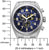Montre Citizen pour homme avec cadran bleu et compteurs chronographes, boîtier en acier inoxydable