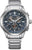Bracelet de montre pour homme en métal avec cadran bleu, sous-cadrans chronographes