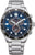 Montre Citizen pour homme avec cadran chronographe bleu et bracelet en métal