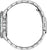 Bracelet de montre pour homme avec lunette moletée et boîtier en acier, vu de profil.