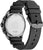 Boîtier de montre pour homme avec bracelet en plastique noir, fond en acier inoxydable