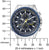 Bracelet de montre Citizen pour homme avec cadran bleu, boîtier et bracelet en acier inoxydable argenté