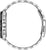 Bracelet de montre pour homme, vue de côté, avec boîtier en acier inoxydable et bracelet à maillons.