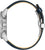 Bracelet pour homme : bracelet en cuir bleu avec boucle métallique, boîtier argenté sur le côté