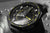 Montre pour homme avec cadran noir et lunette jaune, boîtier noir