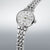 Seiko Presage Montre femme avec bracelet milanais argenté, cadran blanc et couronne