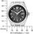 Montre-bracelet pour homme avec cadran noir, aiguilles argentées et affichage de la date